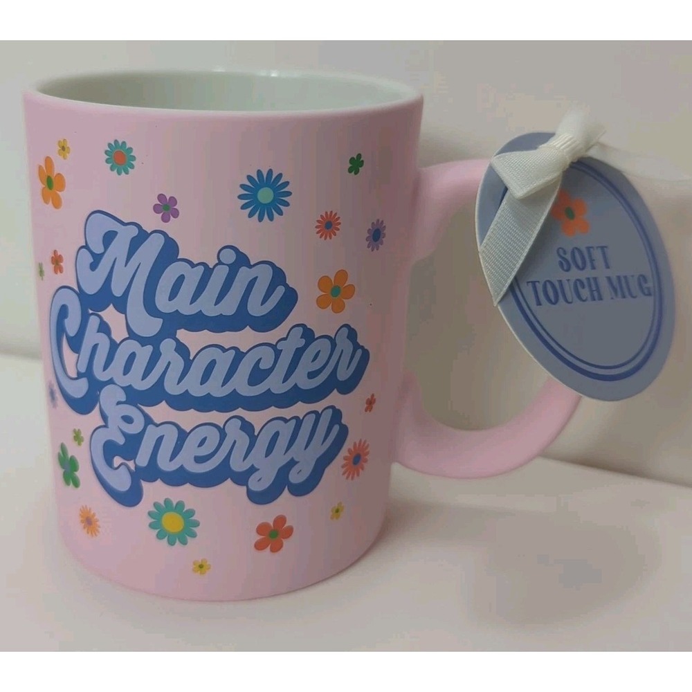 Sunday Morning Mug Main Character Energy New Pink Soft Touch Double Sided